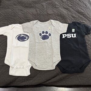 Set of Three Baby Penn State Onesies  - New